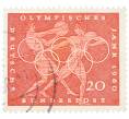 Почтовая марка 20 пфеннигов 1960 года Западная Германия (ФРГ) «Олимпийские игры — Легкая атлетика» (Артикул: T11-36660) — Фото №1