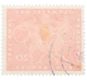 Почтовая марка 20 пфеннигов 1960 года Западная Германия (ФРГ) «Олимпийские игры — Легкая атлетика»