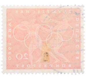Почтовая марка 20 пфеннигов 1960 года Западная Германия (ФРГ) «Олимпийские игры — Легкая атлетика»