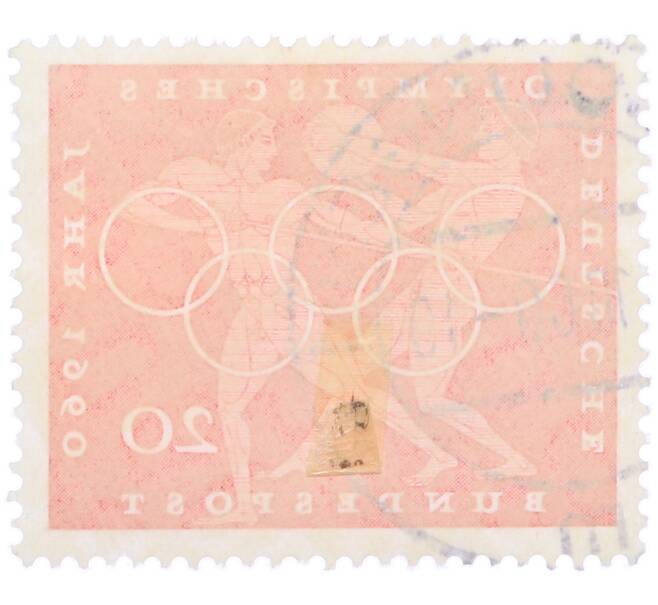 Почтовая марка 20 пфеннигов 1960 года Западная Германия (ФРГ) «Олимпийские игры — Легкая атлетика» (Артикул: T11-36661) — Фото №2