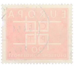 Почтовая марка 20 пфеннигов 1963 года Западная Германия (ФРГ) «Европейская конференция администраций почтовых служб и служб связи CEPT — Звенья»