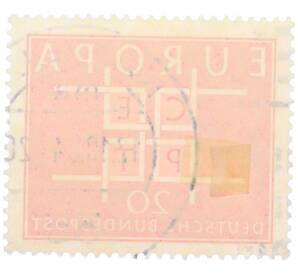 Почтовая марка 20 пфеннигов 1963 года Западная Германия (ФРГ) «Европейская конференция администраций почтовых служб и служб связи CEPT — Звенья»