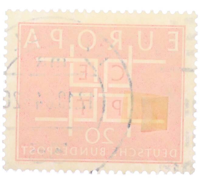 Почтовая марка 20 пфеннигов 1963 года Западная Германия (ФРГ) «Европейская конференция администраций почтовых служб и служб связи CEPT — Звенья» (Артикул: T11-36665) — Фото №2