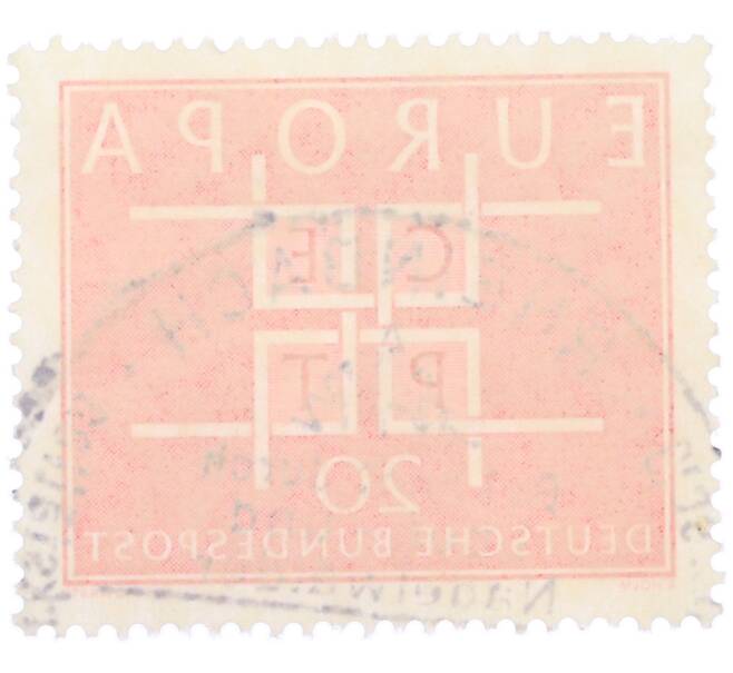 Почтовая марка 20 пфеннигов 1963 года Западная Германия (ФРГ) «Европейская конференция администраций почтовых служб и служб связи CEPT — Звенья» (Артикул: T11-36666) — Фото №2
