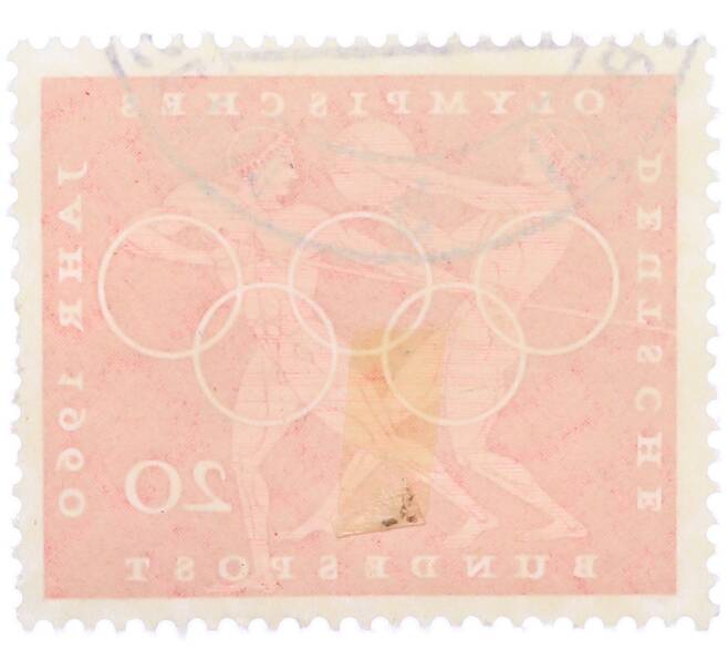 Почтовая марка 20 пфеннигов 1960 года Западная Германия (ФРГ) «Олимпийские игры — Легкая атлетика» (Артикул: T11-36669) — Фото №2