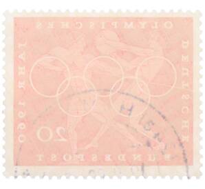 Почтовая марка 20 пфеннигов 1960 года Западная Германия (ФРГ) «Олимпийские игры — Легкая атлетика»