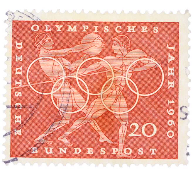 Почтовая марка 20 пфеннигов 1960 года Западная Германия (ФРГ) «Олимпийские игры — Легкая атлетика» (Артикул: T11-36671) — Фото №1