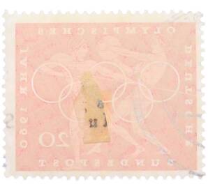 Почтовая марка 20 пфеннигов 1960 года Западная Германия (ФРГ) «Олимпийские игры — Легкая атлетика»