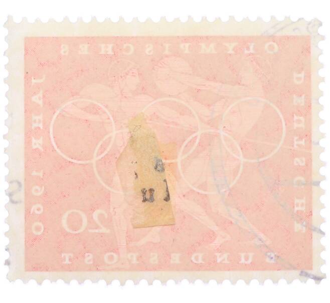 Почтовая марка 20 пфеннигов 1960 года Западная Германия (ФРГ) «Олимпийские игры — Легкая атлетика» (Артикул: T11-36671) — Фото №2