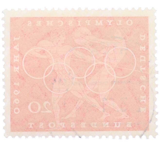 Почтовая марка 20 пфеннигов 1960 года Западная Германия (ФРГ) «Олимпийские игры — Легкая атлетика» (Артикул: T11-36673) — Фото №2
