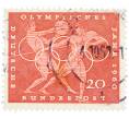 Почтовая марка 20 пфеннигов 1960 года Западная Германия (ФРГ) «Олимпийские игры — Легкая атлетика» (Артикул: T11-36674) — Фото №1