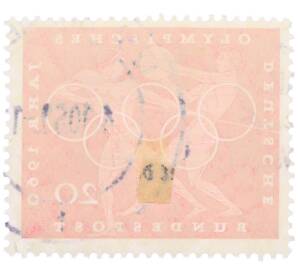 Почтовая марка 20 пфеннигов 1960 года Западная Германия (ФРГ) «Олимпийские игры — Легкая атлетика»