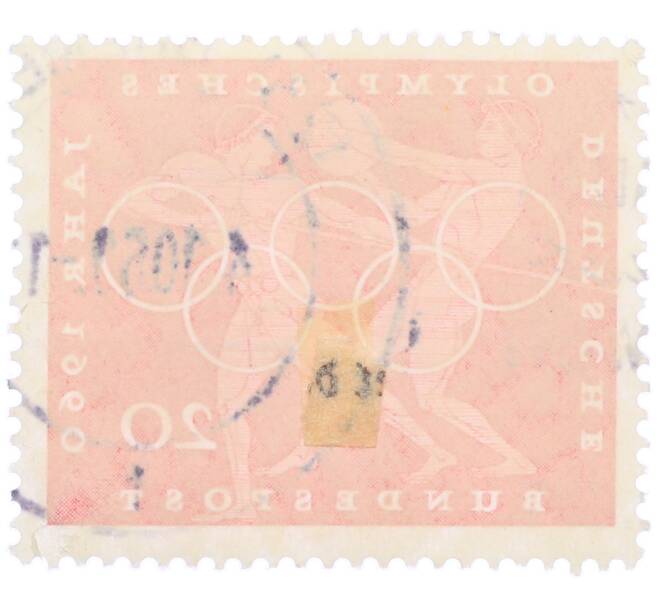 Почтовая марка 20 пфеннигов 1960 года Западная Германия (ФРГ) «Олимпийские игры — Легкая атлетика» (Артикул: T11-36674) — Фото №2