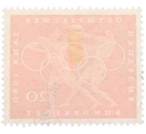 Почтовая марка 20 пфеннигов 1960 года Западная Германия (ФРГ) «Олимпийские игры — Легкая атлетика»