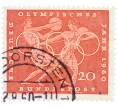 Почтовая марка 20 пфеннигов 1960 года Западная Германия (ФРГ) «Олимпийские игры — Легкая атлетика» (Артикул: T11-36676) — Фото №1