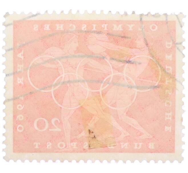 Почтовая марка 20 пфеннигов 1960 года Западная Германия (ФРГ) «Олимпийские игры — Легкая атлетика» (Артикул: T11-36677) — Фото №2