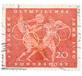 Почтовая марка 20 пфеннигов 1960 года Западная Германия (ФРГ) «Олимпийские игры — Легкая атлетика» (Артикул: T11-36679) — Фото №1