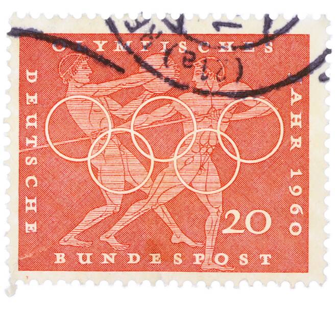 Почтовая марка 20 пфеннигов 1960 года Западная Германия (ФРГ) «Олимпийские игры — Легкая атлетика» (Артикул: T11-36680) — Фото №1