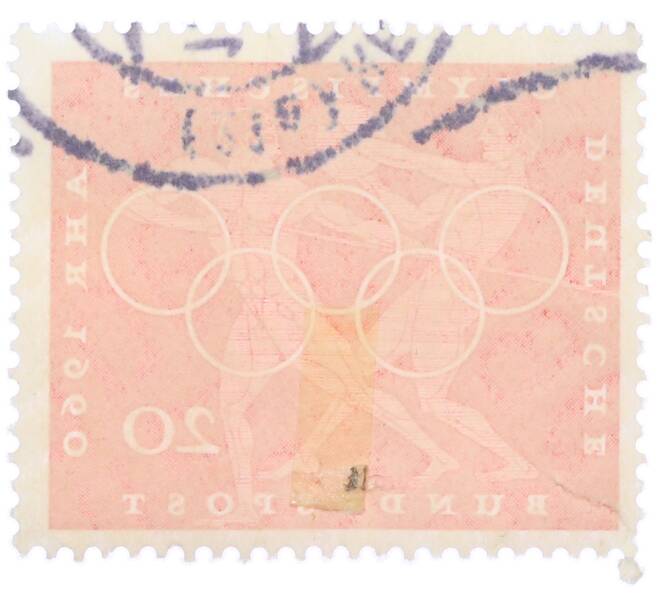 Почтовая марка 20 пфеннигов 1960 года Западная Германия (ФРГ) «Олимпийские игры — Легкая атлетика» (Артикул: T11-36680) — Фото №2