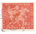 Почтовая марка 20 пфеннигов 1960 года Западная Германия (ФРГ) «Олимпийские игры — Легкая атлетика» (Артикул: T11-36682) — Фото №1