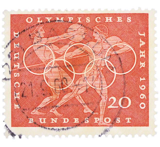 Почтовая марка 20 пфеннигов 1960 года Западная Германия (ФРГ) «Олимпийские игры — Легкая атлетика» (Артикул: T11-36682) — Фото №1