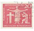 Почтовая марка 20 пфеннигов 1962 года Западная Германия (ФРГ) «79-й Католический день в Ганновере» (Артикул: T11-36688) — Фото №1