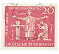 Почтовая марка 20 пфеннигов 1962 года Западная Германия (ФРГ) «79-й Католический день в Ганновере» (Артикул: T11-36693) — Фото №1