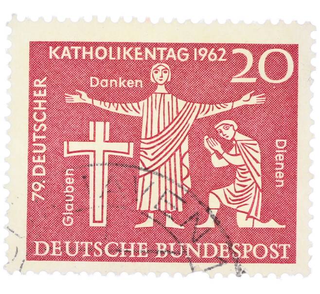 Почтовая марка 20 пфеннигов 1962 года Западная Германия (ФРГ) «79-й Католический день в Ганновере» (Артикул: T11-36695) — Фото №1