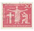 Почтовая марка 20 пфеннигов 1962 года Западная Германия (ФРГ) «79-й Католический день в Ганновере» (Артикул: T11-36696) — Фото №1