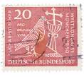 Почтовая марка 20 пфеннигов 1960 года Западная Германия (ФРГ) «Всемирный Евхаристический конгресс в Мюнхене» (Артикул: T11-36697) — Фото №1