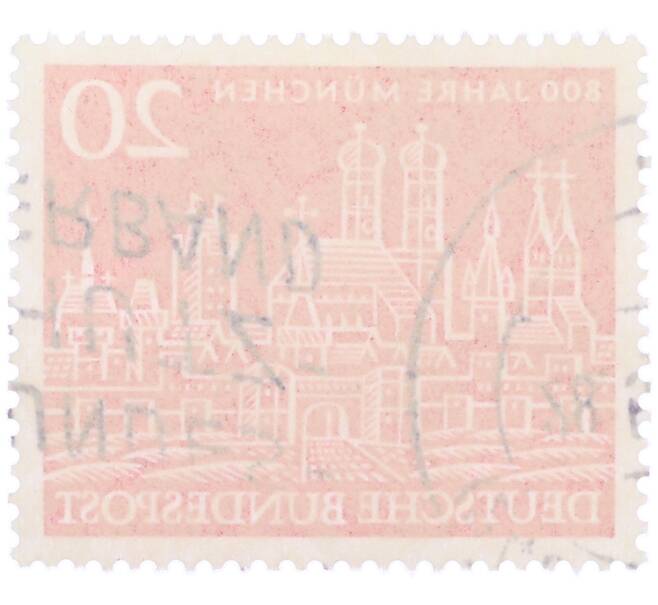 Почтовая марка 20 пфеннигов 1958 года Западная Германия (ФРГ) «800-летие Мюнхена» (Артикул: T11-36709) — Фото №2