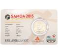 Монета 50 сене 2015 года Самоа «V Юношеские игры Содружества — Атлетика» (в блистере) (Артикул: K10-12675) — Фото №2