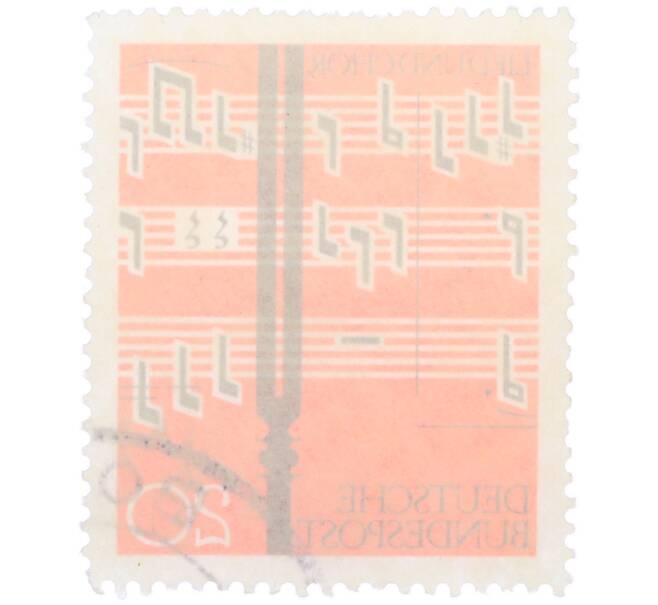 Почтовая марка 20 пфеннигов 1962 года Западная Германия (ФРГ) «Песня и хор» (Артикул: T11-36727) — Фото №2