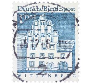 Почтовая марка 1 марка 1966 года Западная Германия (ФРГ) «Дом Меланхтона в Виттенберге» — Фото №1
