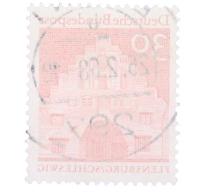 Почтовая марка 30 пфеннигов 1966 года Западная Германия (ФРГ) «Северные ворота в Фленсбурге» (Артикул: T11-36733) — Фото №2