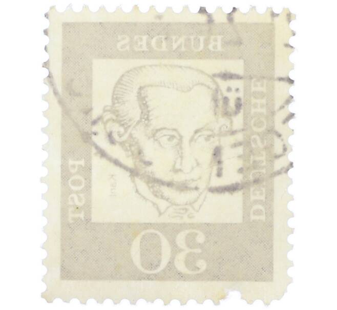 Почтовая марка 30 пфеннигов 1961 года Западная Германия (ФРГ) «Выдающиеся немцы — Иммануил Кант» (Артикул: T11-36741) — Фото №2