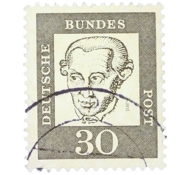 Почтовая марка 30 пфеннигов 1961 года Западная Германия (ФРГ) «Выдающиеся немцы — Иммануил Кант» (Артикул: T11-36742) — Фото №1