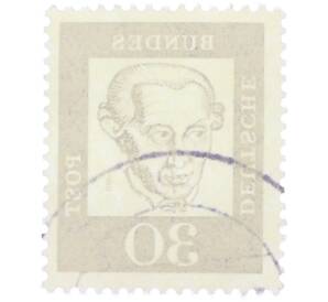 Почтовая марка 30 пфеннигов 1961 года Западная Германия (ФРГ) «Выдающиеся немцы — Иммануил Кант» — Фото №2
