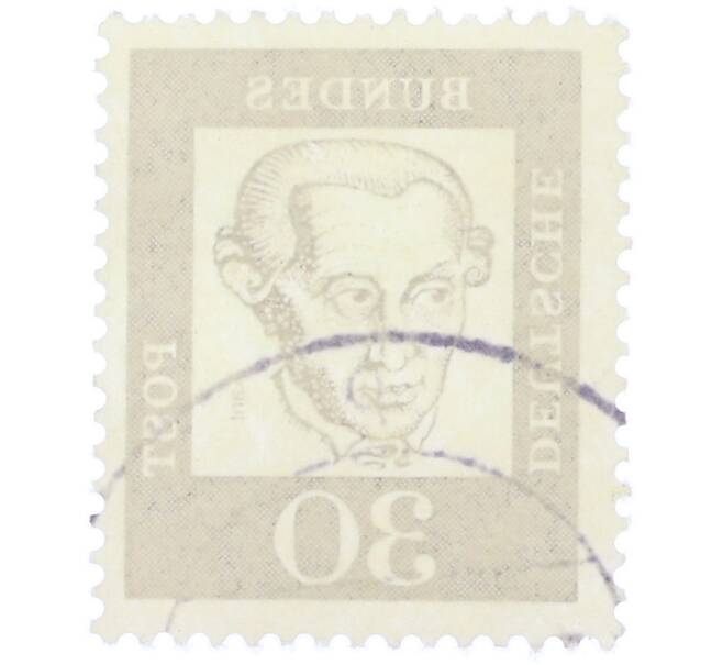 Почтовая марка 30 пфеннигов 1961 года Западная Германия (ФРГ) «Выдающиеся немцы — Иммануил Кант» (Артикул: T11-36742) — Фото №2