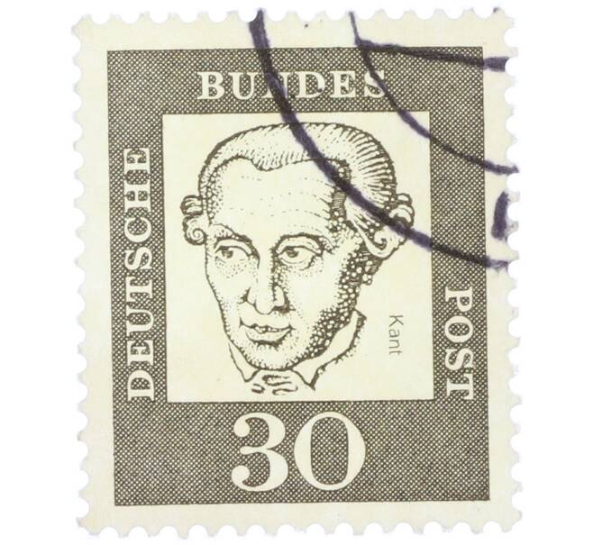 Почтовая марка 30 пфеннигов 1961 года Западная Германия (ФРГ) «Выдающиеся немцы — Иммануил Кант» (Артикул: T11-36743) — Фото №1