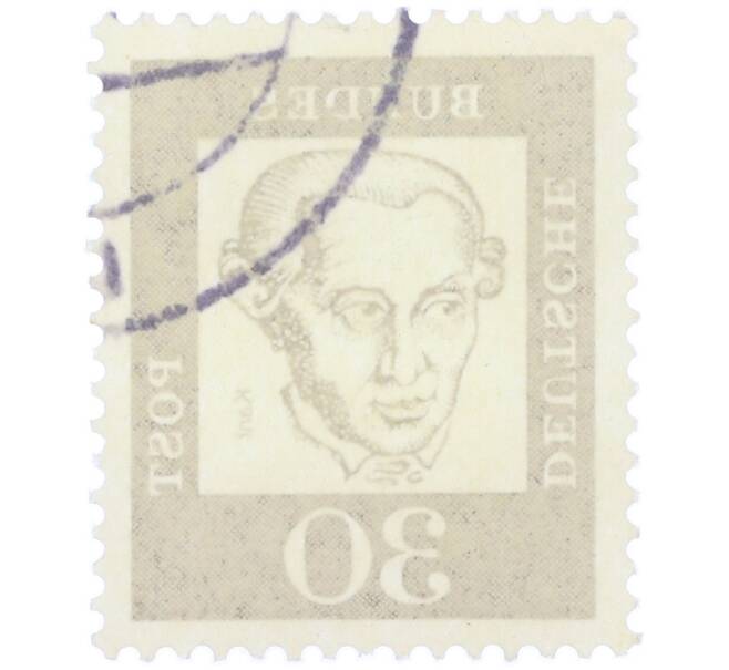 Почтовая марка 30 пфеннигов 1961 года Западная Германия (ФРГ) «Выдающиеся немцы — Иммануил Кант» (Артикул: T11-36743) — Фото №2