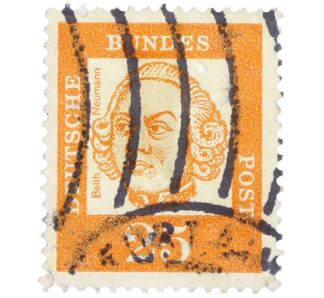 Почтовая марка 25 пфеннигов 1961 года Западная Германия (ФРГ) «Выдающиеся немцы — Иоганн Бальтазар Нейман» (Артикул: T11-36754) — Фото №1