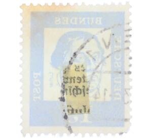 Почтовая марка 15 пфеннигов 1961 года Западная Германия (ФРГ) «Выдающиеся немцы — Мартин Лютер» — Фото №2