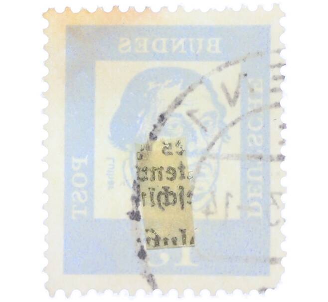 Почтовая марка 15 пфеннигов 1961 года Западная Германия (ФРГ) «Выдающиеся немцы — Мартин Лютер» (Артикул: T11-36756) — Фото №2