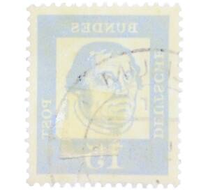 Почтовая марка 15 пфеннигов 1961 года Западная Германия (ФРГ) «Выдающиеся немцы — Мартин Лютер» — Фото №2