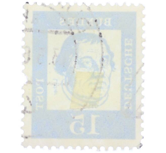 Почтовая марка 15 пфеннигов 1961 года Западная Германия (ФРГ) «Выдающиеся немцы — Мартин Лютер» (Артикул: T11-36758) — Фото №2