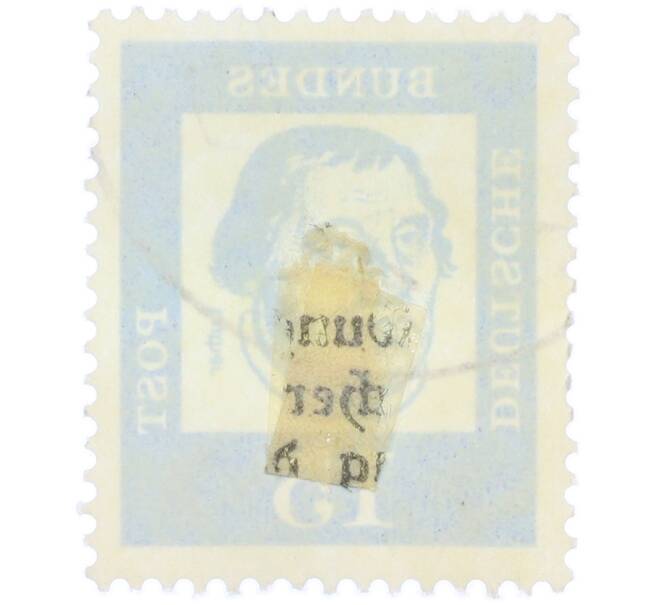 Почтовая марка 15 пфеннигов 1961 года Западная Германия (ФРГ) «Выдающиеся немцы — Мартин Лютер» (Артикул: T11-36760) — Фото №2