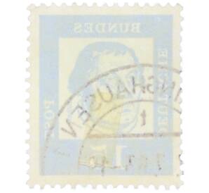 Почтовая марка 15 пфеннигов 1961 года Западная Германия (ФРГ) «Выдающиеся немцы — Мартин Лютер»