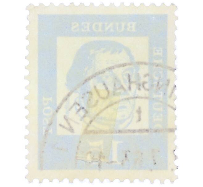 Почтовая марка 15 пфеннигов 1961 года Западная Германия (ФРГ) «Выдающиеся немцы — Мартин Лютер» (Артикул: T11-36761) — Фото №2