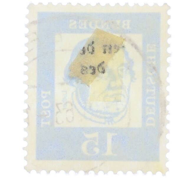 Почтовая марка 15 пфеннигов 1961 года Западная Германия (ФРГ) «Выдающиеся немцы — Мартин Лютер» (Артикул: T11-36762) — Фото №2